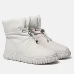 Wholesale OEM/ODM plush thick genuine leather waterproof snow boots for women, featuring quilted cotton fur uppers, drawstring closures, and textured rubber soles—ideal for winter and customizable for your brand.