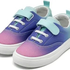 The 2025 New Solid Anti-slip Buckle Canvas Shoes are breathable, comfortable running sports flats for kids—ideal for OEM/ODM orders seeking quality children's loafers.