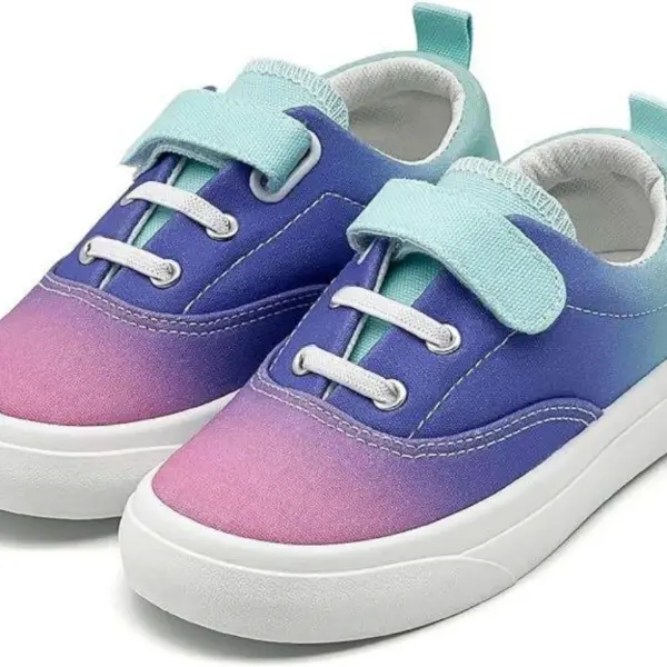 The 2025 New Solid Anti-slip Buckle Canvas Shoes are breathable, comfortable running sports flats for kids—ideal for OEM/ODM orders seeking quality children's loafers.