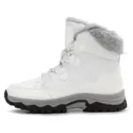 Custom Factory Style Winter Mid Top PU Women Snow Boots feature a thick sole, plush lining, durable build, and are perfect for OEM ODM customization.