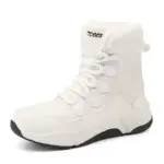 A winter waterproof, anti-slip women's snow boot made of solid PU with cotton lining, available for OEM ODM customization from the source factory.