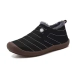 Custom Wholesale Autumn Winter round-toe slip-on snow boots with plus plush lining, TPR sole, and OEM/ODM options—designed for outdoor wear and tailored comfort for men and women.